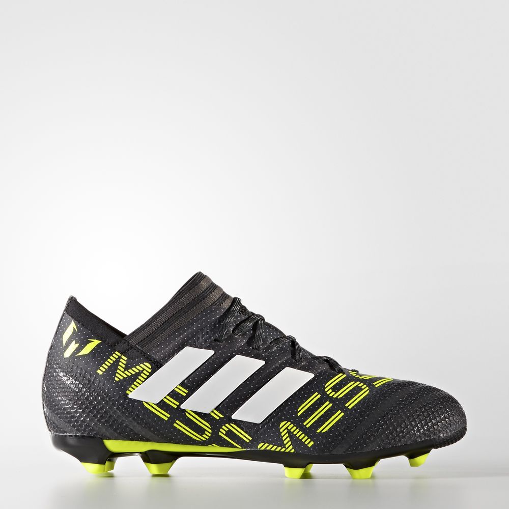 Adidas Nemeziz Messi 17.1 Firm Ground - ποδοσφαιρικα παπουτσια για αγορια - Μαυρα/Ασπρα/Κίτρινα,Μέγε